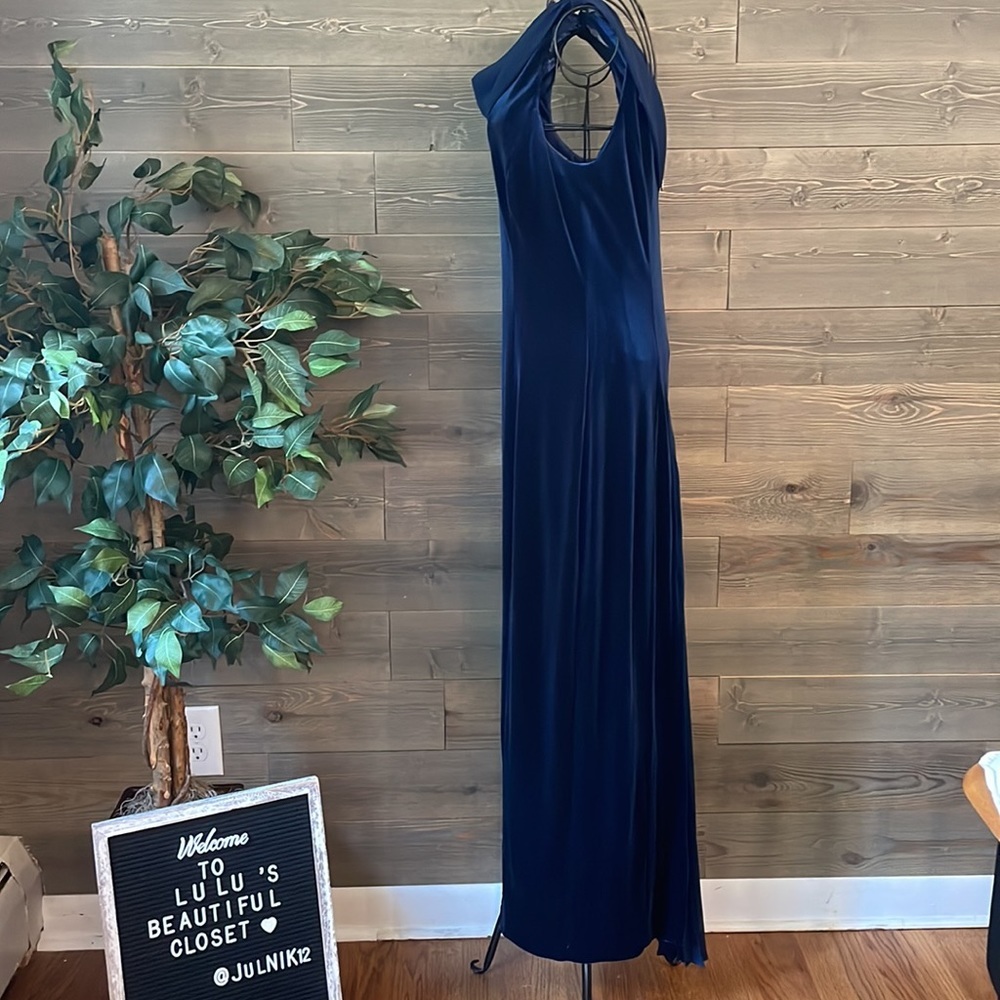 Coldwater creek ladies size 8 navy formal occasion dress - Picture 5 of 12